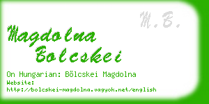 magdolna bolcskei business card